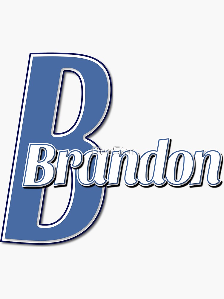 Brandon Name Meaning Drinks Mat Coaster Blue