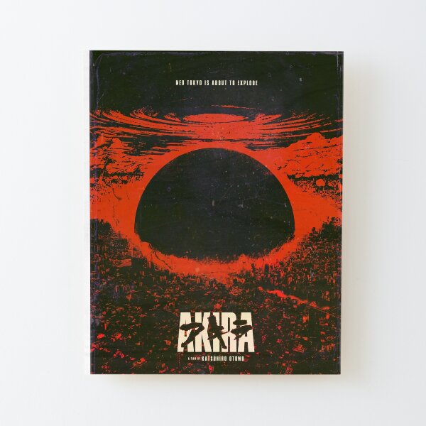 Affiche d'explosion de la ville cyberpunk d'Akira Impression montée sur bois