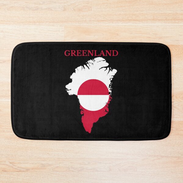 Item preview, Greenland Map Flag designed and sold by marosharaf.