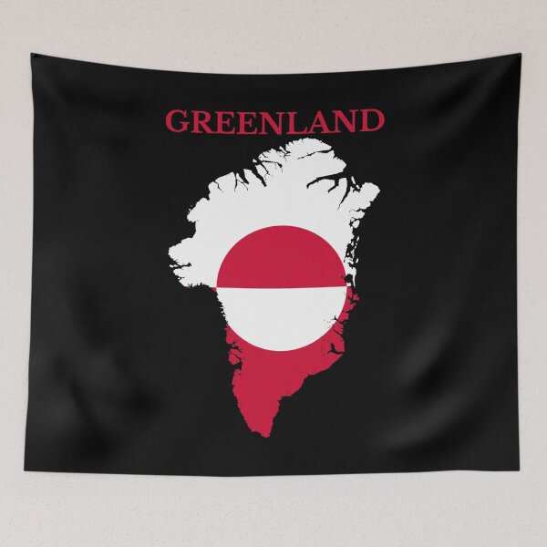 Item preview, Greenland Map Flag designed and sold by marosharaf.