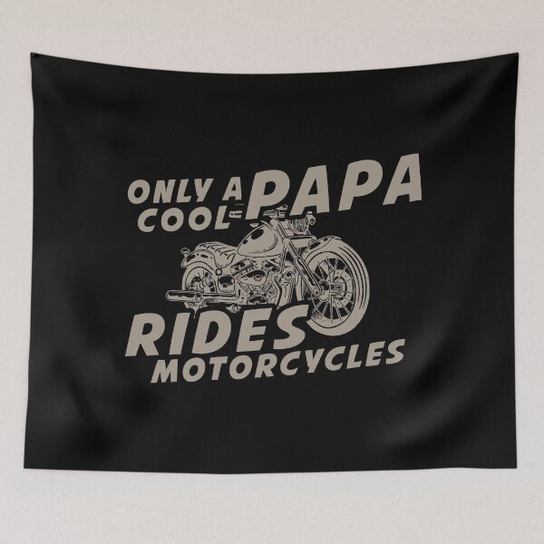 Item preview, Only A Cool Papa Rides Motorcycles - Funny Cool Gift For Fathers Day Birthday Stepdad designed and sold by BohemianAtlas.