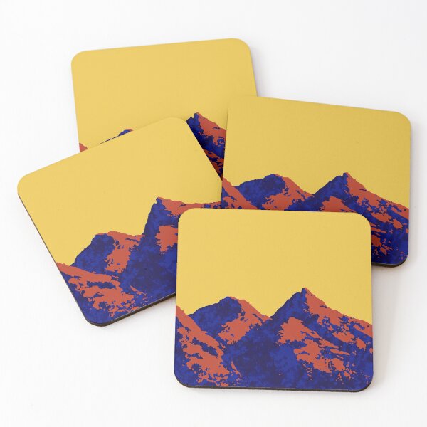 Item preview, Red And Blue Mountains With Yellow Sky designed and sold by Zstelling.