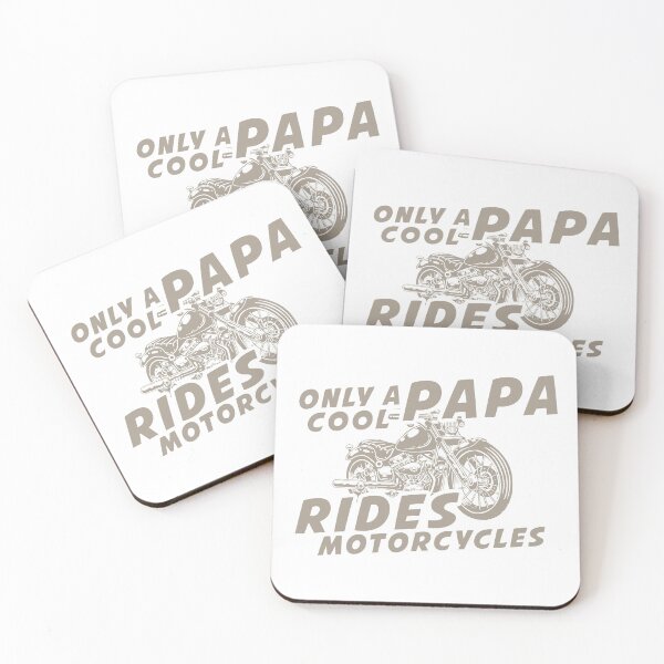 Item preview, Only A Cool Papa Rides Motorcycles - Funny Cool Gift For Fathers Day Birthday Stepdad designed and sold by BohemianAtlas.
