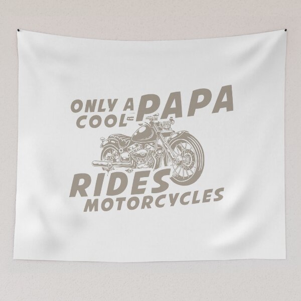 Item preview, Only A Cool Papa Rides Motorcycles - Funny Cool Gift For Fathers Day Birthday Stepdad designed and sold by BohemianAtlas.