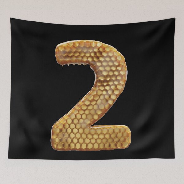 Item preview, 2 Number 3d Honey Numbers Font designed and sold by HelloFromAja.