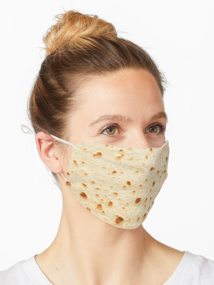 Thumbnail 1 of 5, Mask, Burrito Flour Tortilla Design designed and sold by ShirtPro.