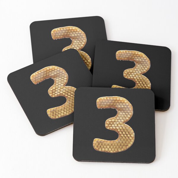 Item preview, 3 Number 3d Honey Numbers Font designed and sold by HelloFromAja.