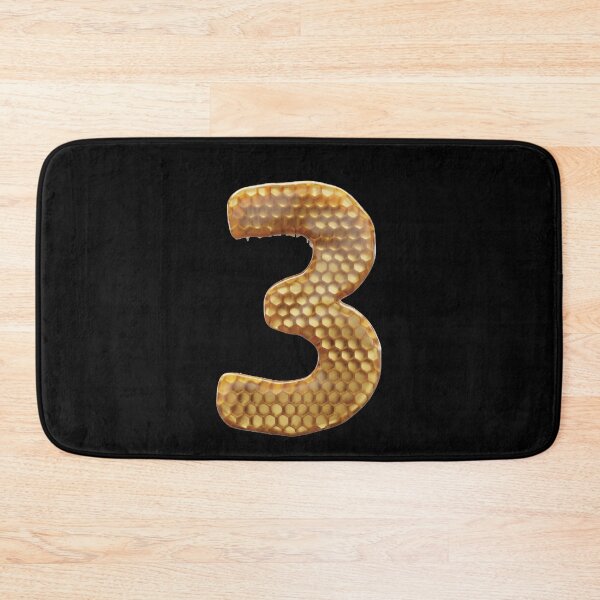 Item preview, 3 Number 3d Honey Numbers Font designed and sold by HelloFromAja.