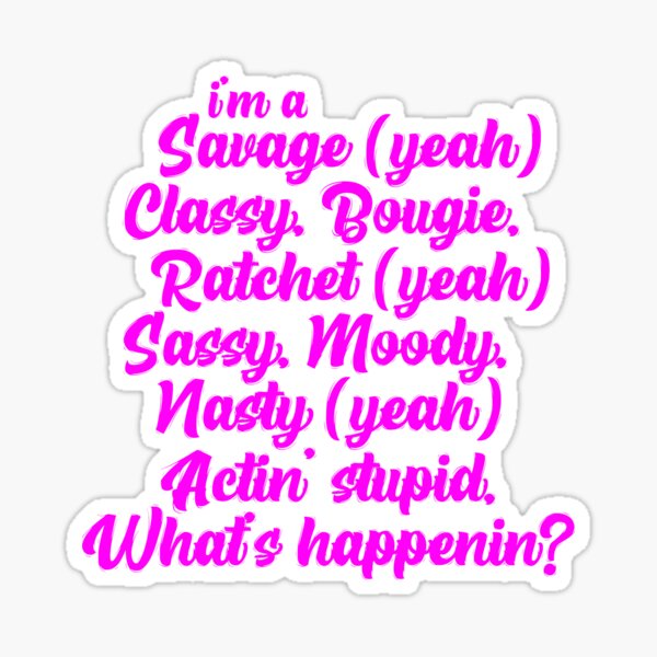 Item preview, I'm a Savage in pink designed and sold by Kyla Nita.