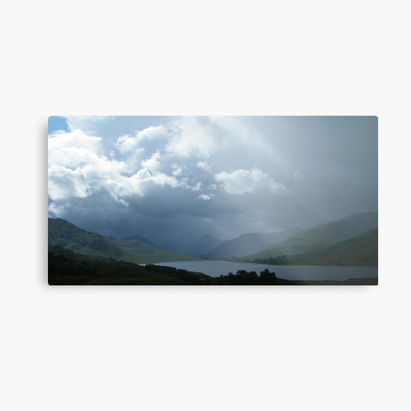 Mist over Loch Arklet, Scotland Metal Print