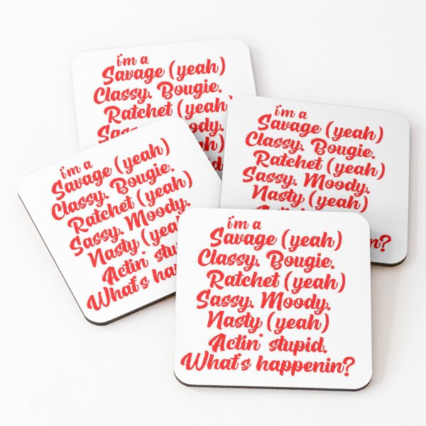 Item preview, I'm a Savage in red designed and sold by Kyla Nita.