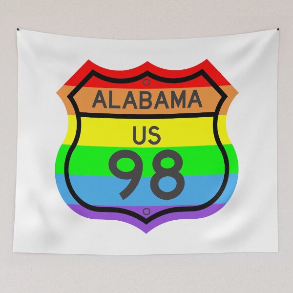 Item preview, Alabama Highway 98 in Rainbow Colours designed and sold by Kiwidom.