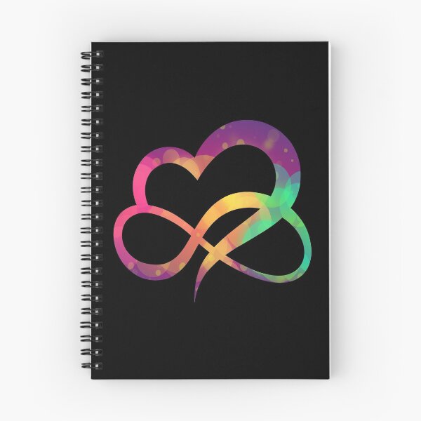 Aperçu de l'œuvre Coeur infini | Icône polyamour | coeur coloré créée et vendue par Carl's Clothing.