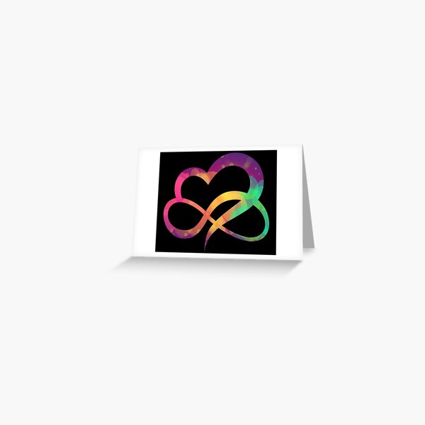 Infinity Heart | Polyamory symbol | Colorful heart Greeting Card