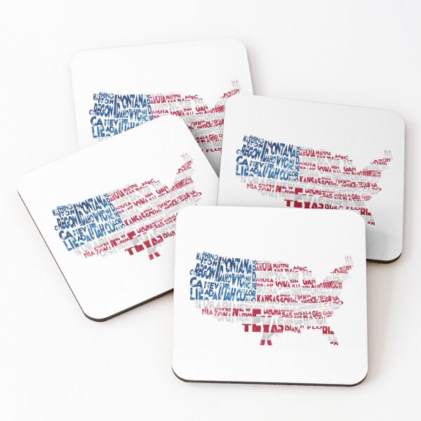 Item preview, United States Typographic Map Flag designed and sold by A Deniz Akerman.