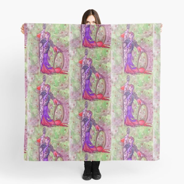 Circus Hula Hoop Artist Watercolor Scarf