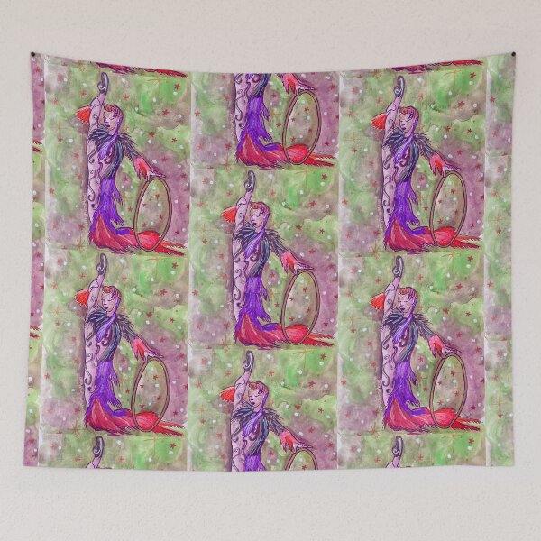Item preview, Circus Hula Hoop Artist Watercolor designed and sold by PonyPoison.