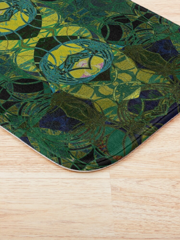 Alternate view of The Coronation- Yellow and Green Art Deco Bath Mat
