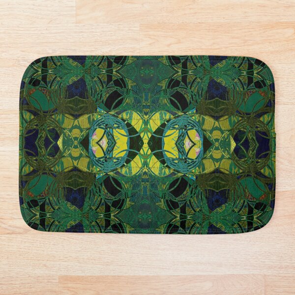 The Coronation- Yellow and Green Art Deco Bath Mat