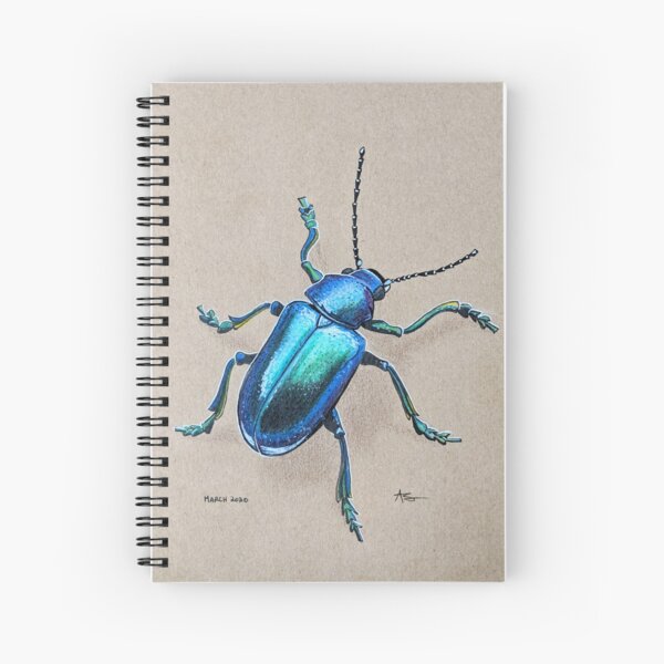 Iridescent Beetle Spiral Notebook