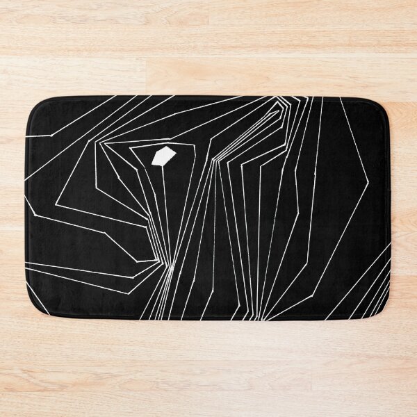 Item preview, Confinement Black Ink on White Geometric Drawing Inverted designed and sold by nancyjcreates.