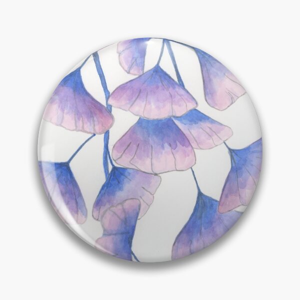 Item preview, Blue and Pink Ginko leaves designed and sold by Wyndee Breheny.