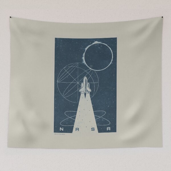Item preview, NASA Vintage TShirt Design Blue designed and sold by lilyvermilya.