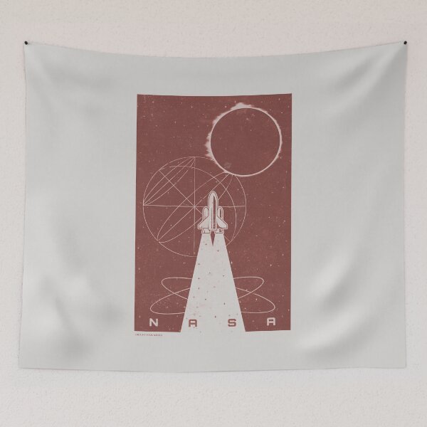Item preview, NASA Vintage TShirt Design Red designed and sold by lilyvermilya.