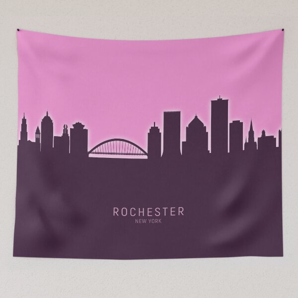 Aperçu de l'œuvre Rochester New York Skyline créée et vendue par ArtPrints.