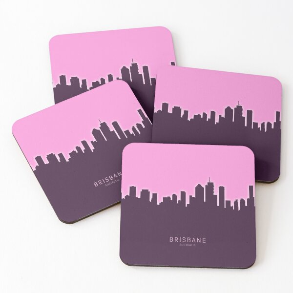 Aperçu de l'œuvre Brisbane Australia Skyline créée et vendue par ArtPrints.