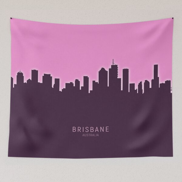 Aperçu de l'œuvre Brisbane Australia Skyline créée et vendue par ArtPrints.