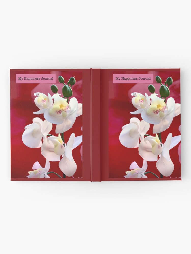 Alternate view of Happiness Journal White Orchids Hardcover Journal