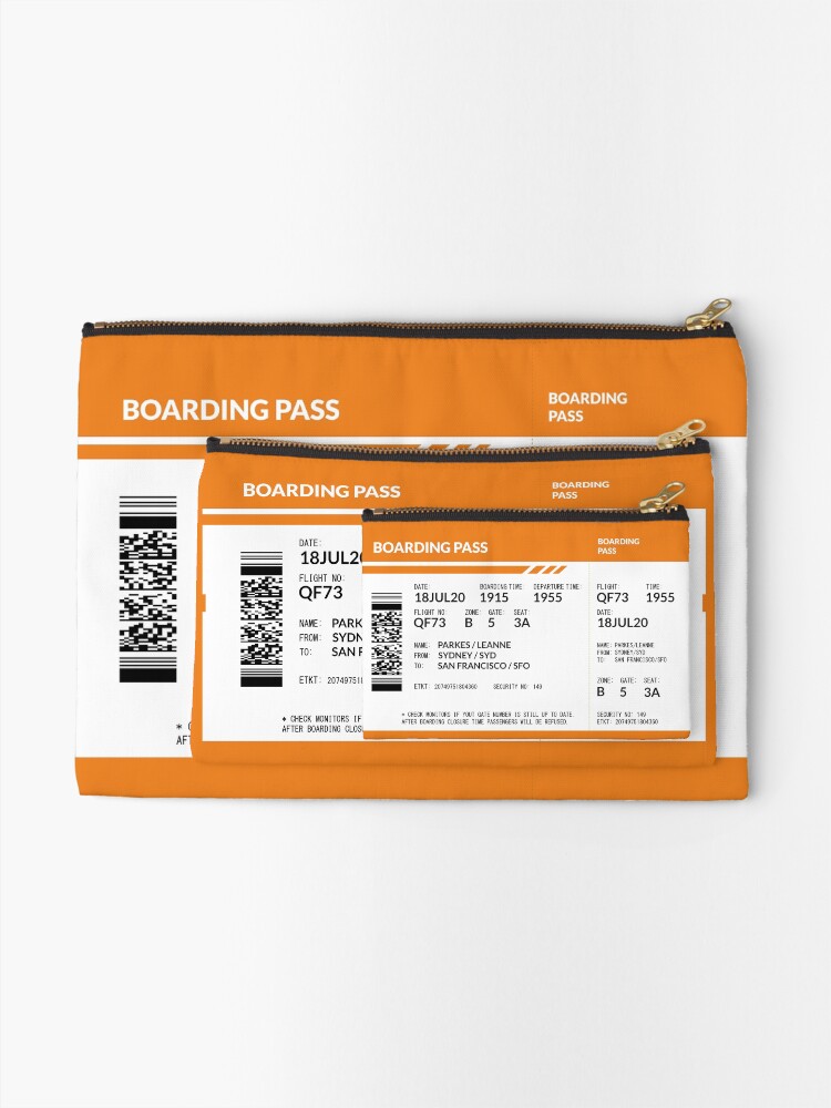 Alternate view of Boarding Pass 6480x4349 LAP Zipper Pouch
