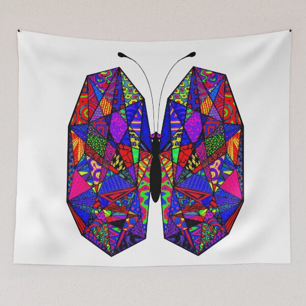 Item preview, Geometric Butterfly Tangle with Transparent Background designed and sold by Heatherian.