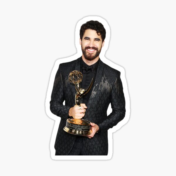 Item preview, Darren Criss and his Emmy designed and sold by finnxwing.