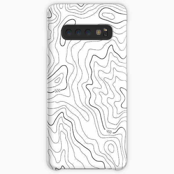 Topographie - Weiß Samsung Galaxy Leichte Hülle