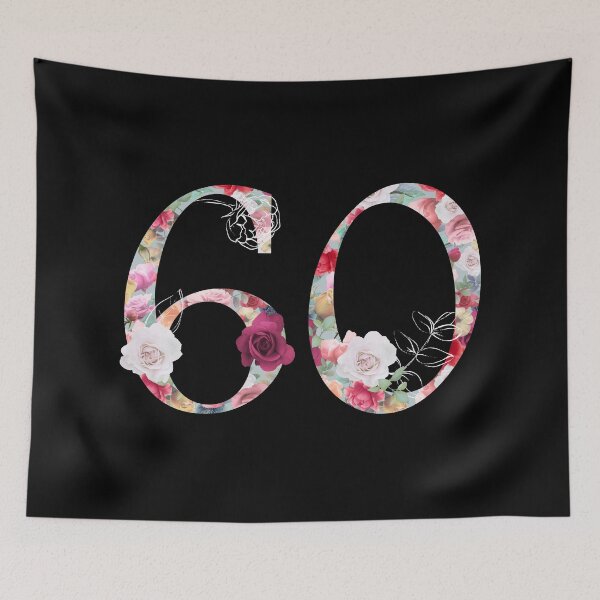 Item preview, Flower Number Sixty Spring Flower Bloom Celebrating 60 designed and sold by Space-Bug.