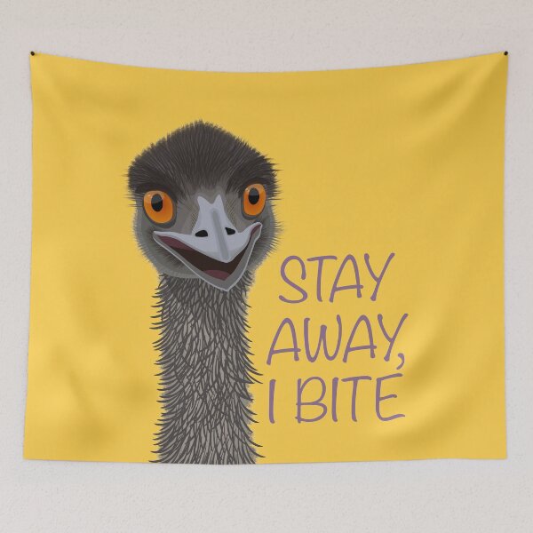 Item preview, Caution, emu bites, stay away designed and sold by Tefra.