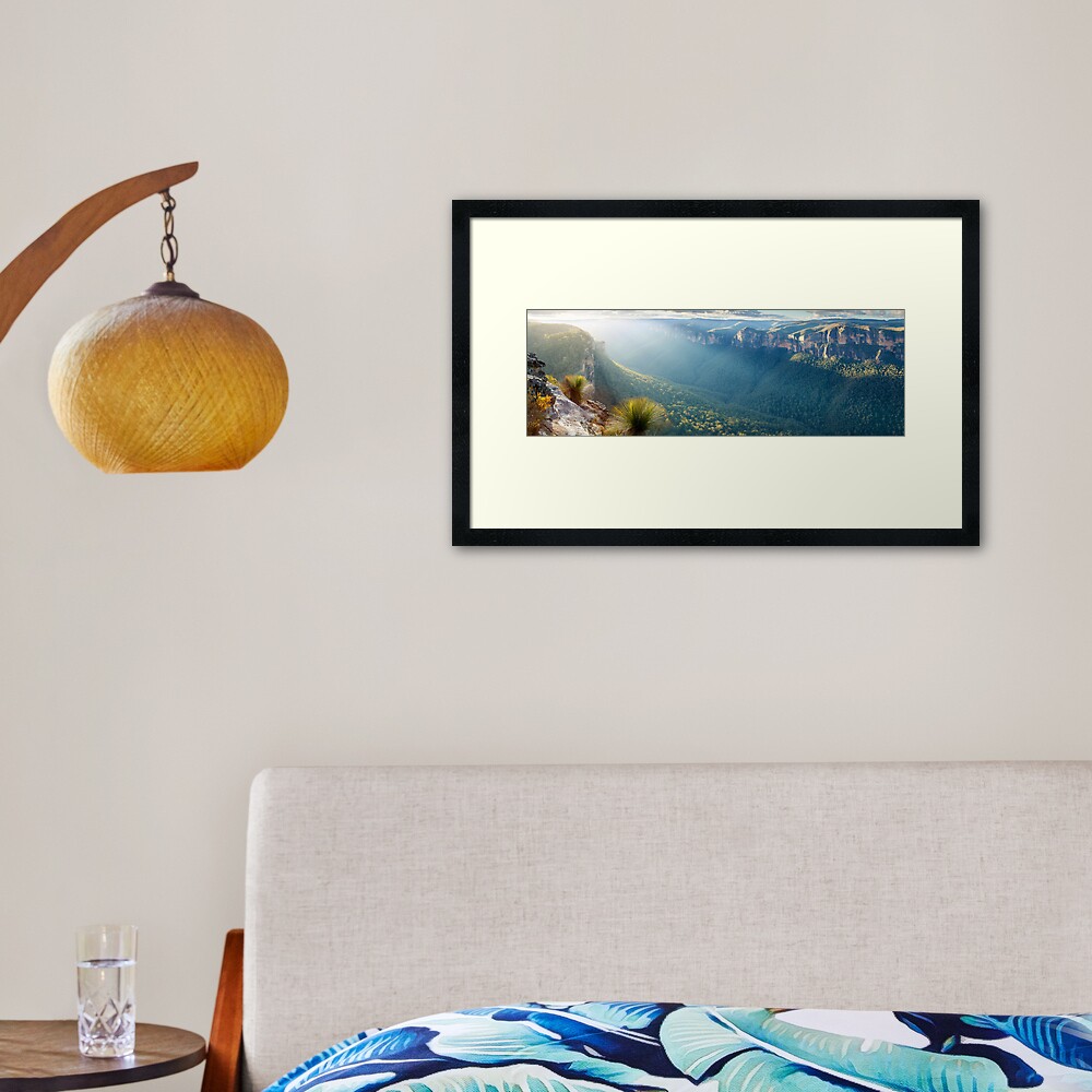Perrys Lookdown, Blue Mountains, New South Wales, Australia Framed Art Print
