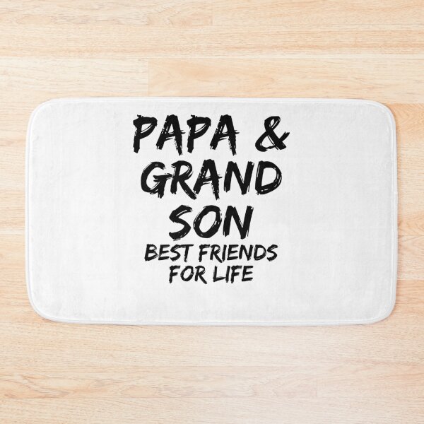 Aperçu de l'œuvre Fun Papa and Grandson Best Friends for Life. Father's Day Gift créée et vendue par TNDesignStudio.
