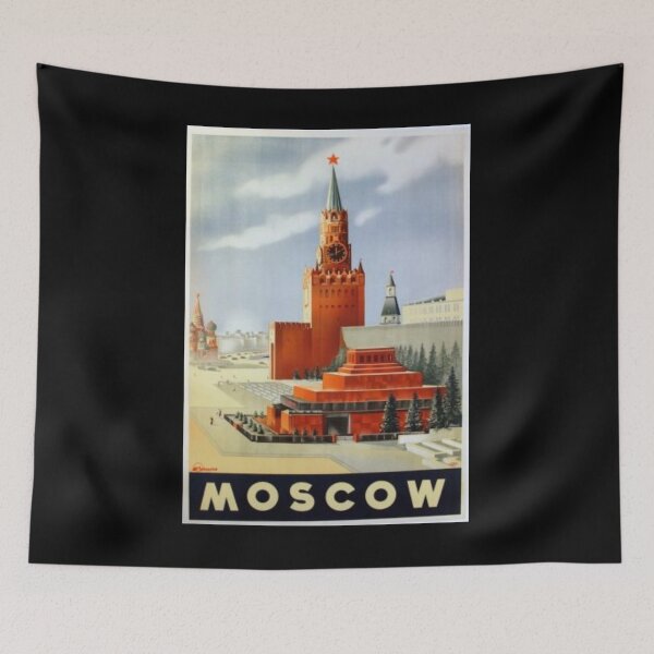 Item preview, Soviet USSR Propaganda Vintage Moscow 1930 Poster Retro CCCP designed and sold by TopTeeShop.