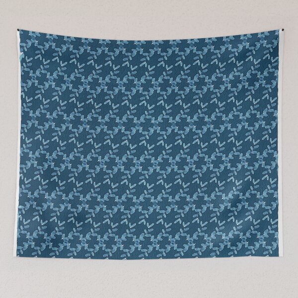 Item preview, Watercolour Botanical Pattern in Navy designed and sold by NolkDesign.