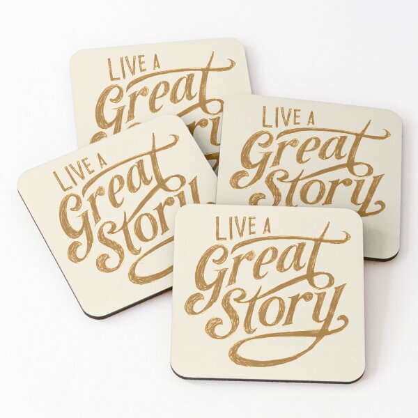 Item preview, Live a great story  typography text art quote by Word Fandom - wordfandom designed and sold by Kerry Pritchard.