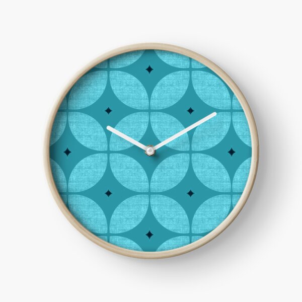 Item preview, Mid century Modern atomic starburst teal and turquoise textured designed and sold by MagentaRose.
