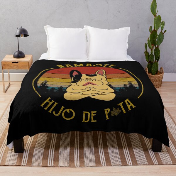 Item preview, Vintage Yoga Namaste Hijo De Puta Shirt Hippie Bulldog Lovers Birthday Mothers Day T Shirt designed and sold by tuanitus.