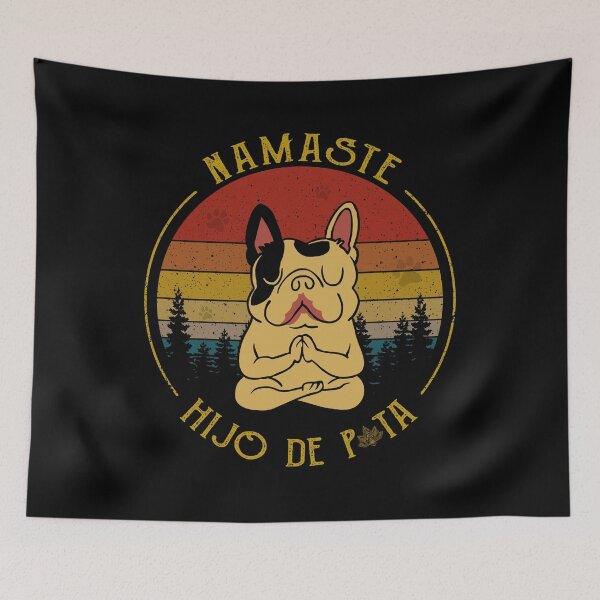 Item preview, Vintage Yoga Namaste Hijo De Puta Shirt Hippie Bulldog Lovers Birthday Mothers Day T Shirt designed and sold by tuanitus.