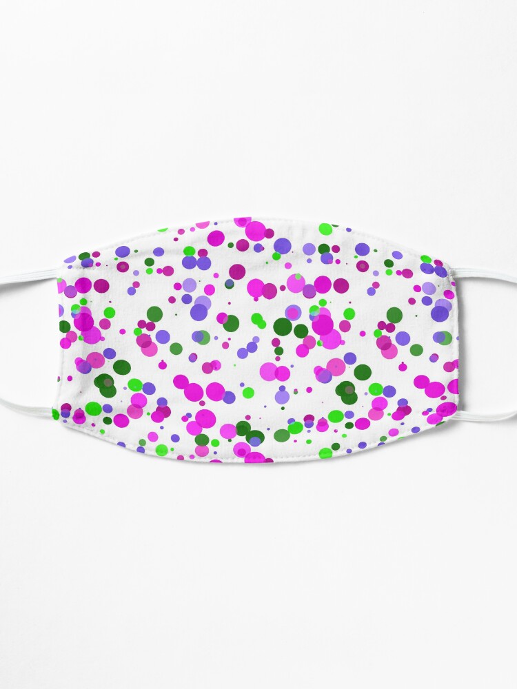 Alternate view of Pink Polka Dot Confetti Mask Mask