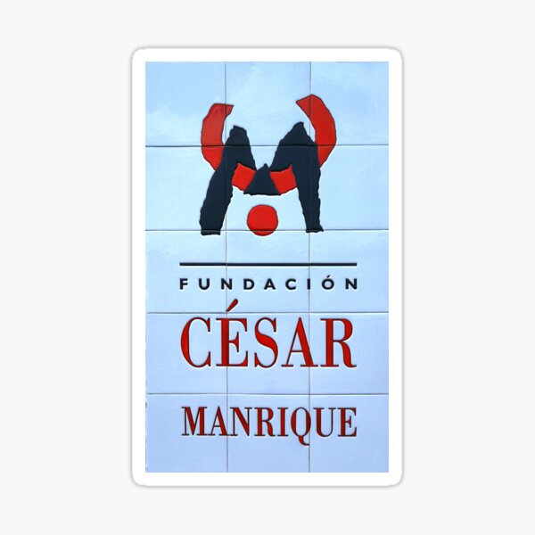 Cesar Manrique Foundation Fliesenname Plakette Sticker
