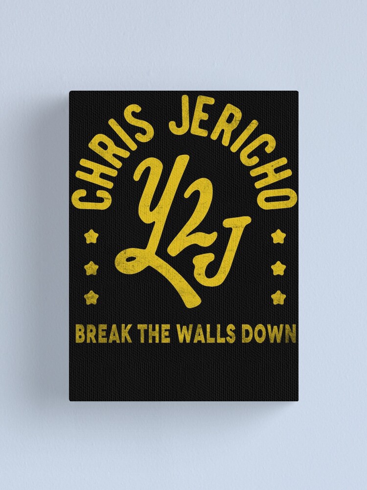 Y2j Vintage Chris Jericho Shirt Bootleg World Wrestling Break The Walls Down Canvas Print By Heatherryan3 Redbubble