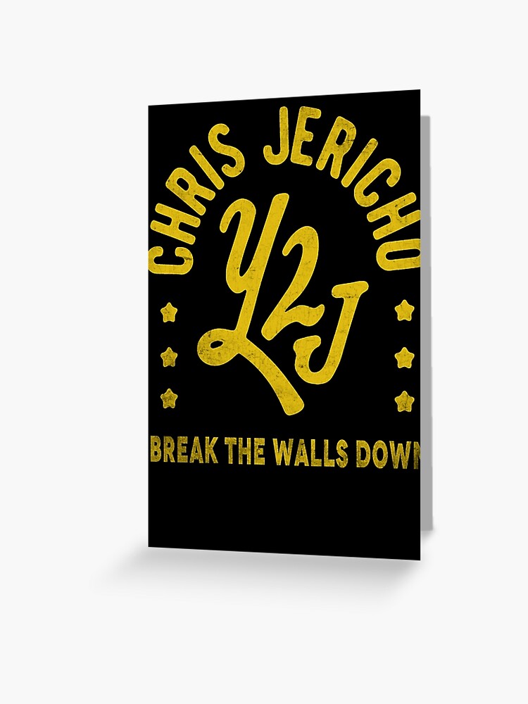 Y2j Vintage Chris Jericho Shirt Bootleg World Wrestling Break The Walls Down Greeting Card By Heatherryan3 Redbubble